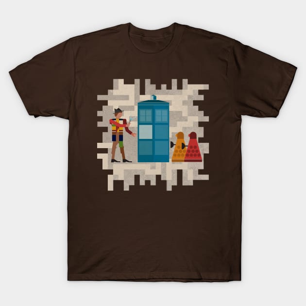 ancient doctors and daleks, oh my! T-Shirt by pixelpwn